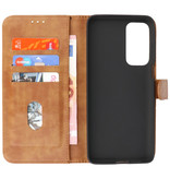 Bookstyle Wallet Cases Etui Motorola Moto Edge 20 Marron