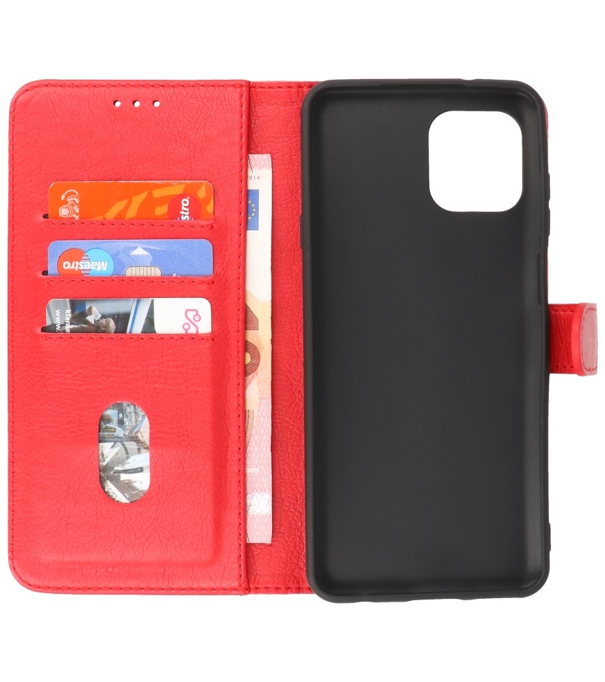 Bookstyle Wallet Cases Hülle Motorola Moto Edge 20 Lite Rot