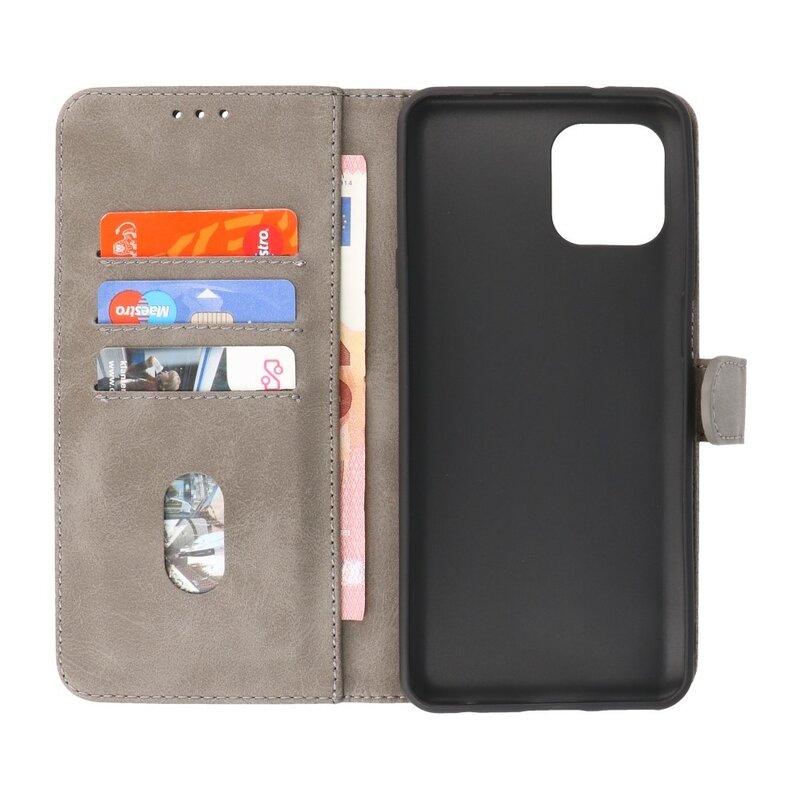 Custodie a portafoglio Bookstyle Custodia Motorola Moto Edge 20 Lite Grigio