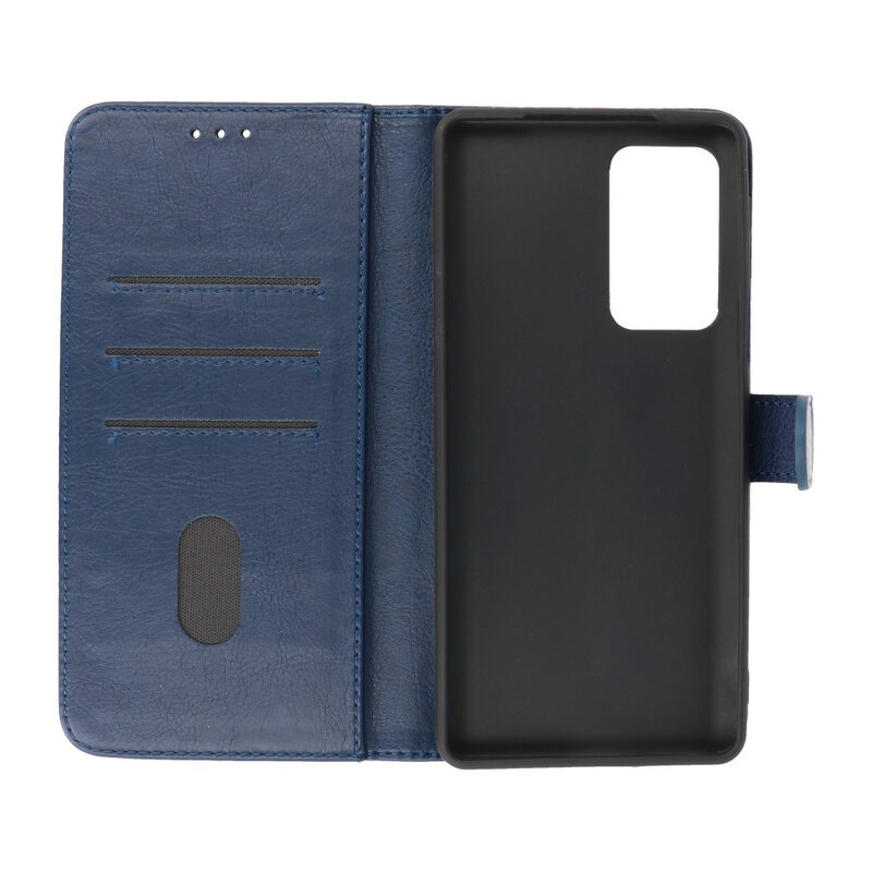 Bookstyle Wallet Cases Etui Motorola Moto Edge 20 Pro Navy