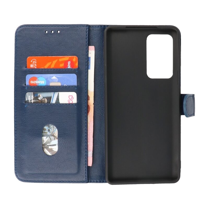 Bookstyle Wallet Cases Etui Motorola Moto Edge 20 Pro Navy