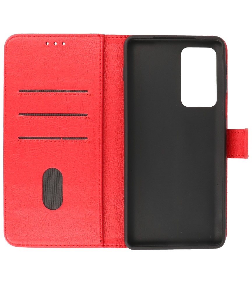 Bookstyle Wallet Cases Etui Motorola Moto Edge 20 Pro Rouge