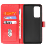 Bookstyle Wallet Cases Etui Motorola Moto Edge 20 Pro Rouge