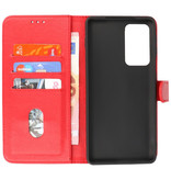 Bookstyle Wallet Cases Hülle Motorola Moto Edge 20 Pro Rot