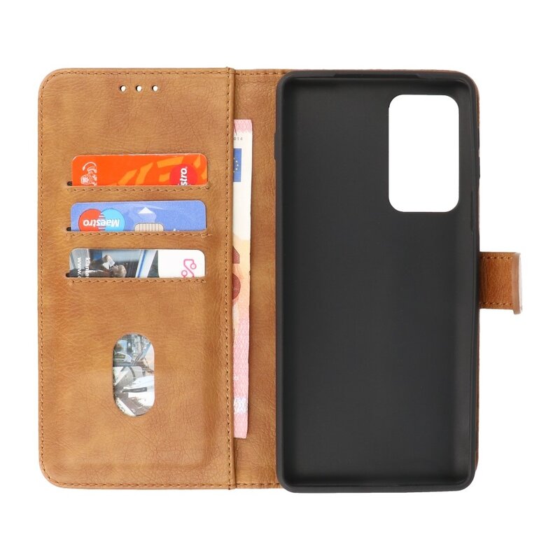 Custodie a portafoglio Bookstyle Custodia Motorola Moto Edge 20 Pro Marrone