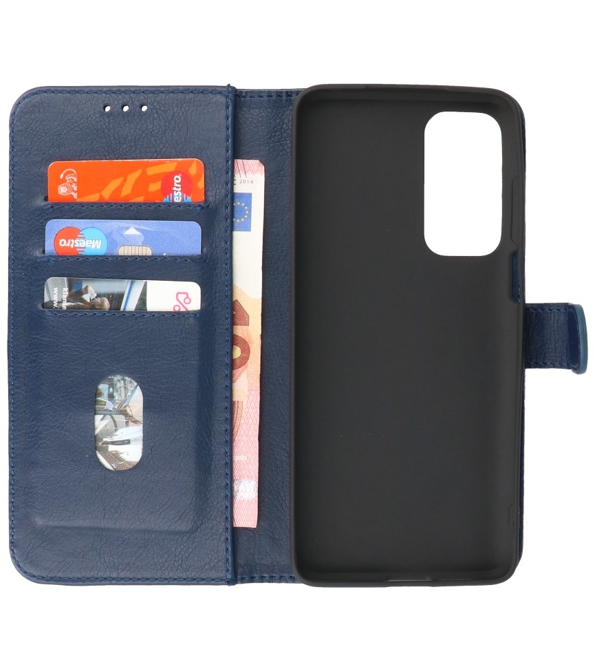 Bookstyle Wallet Cases Hülle Motorola Moto Edge 2021 Navy