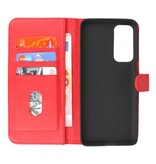 Bookstyle Wallet Cases Etui Motorola Moto Edge 2021 Rouge