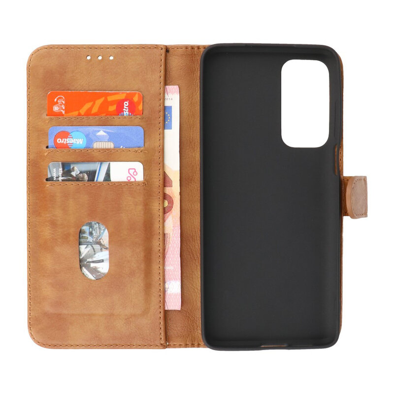 Bookstyle Wallet Cases Hoesje Motorola Moto Edge 2021 Bruin
