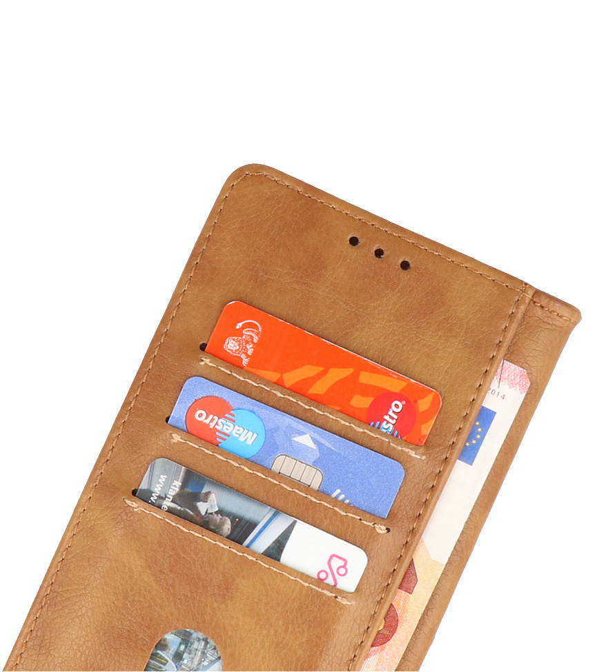 Bookstyle Wallet Cases Hülle Motorola Moto Edge 2021 Braun