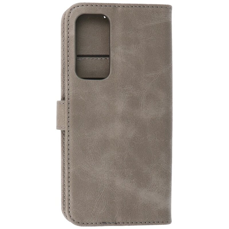 Bookstyle Wallet Cases Hoesje Motorola Moto Edge 2021 Grijs