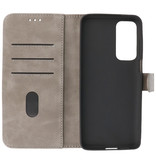 Bookstyle Wallet Cases Etui Motorola Moto Edge 2021 Gris