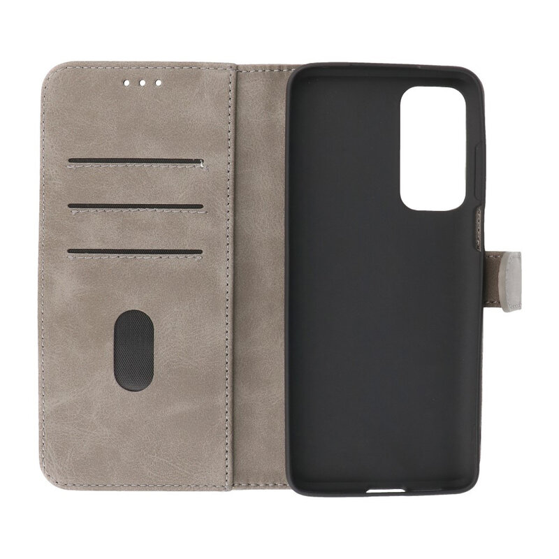 Bookstyle Wallet Cases Hoesje Motorola Moto Edge 2021 Grijs