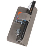 Custodie a portafoglio Bookstyle Custodia per iPhone 13 Mini grigia