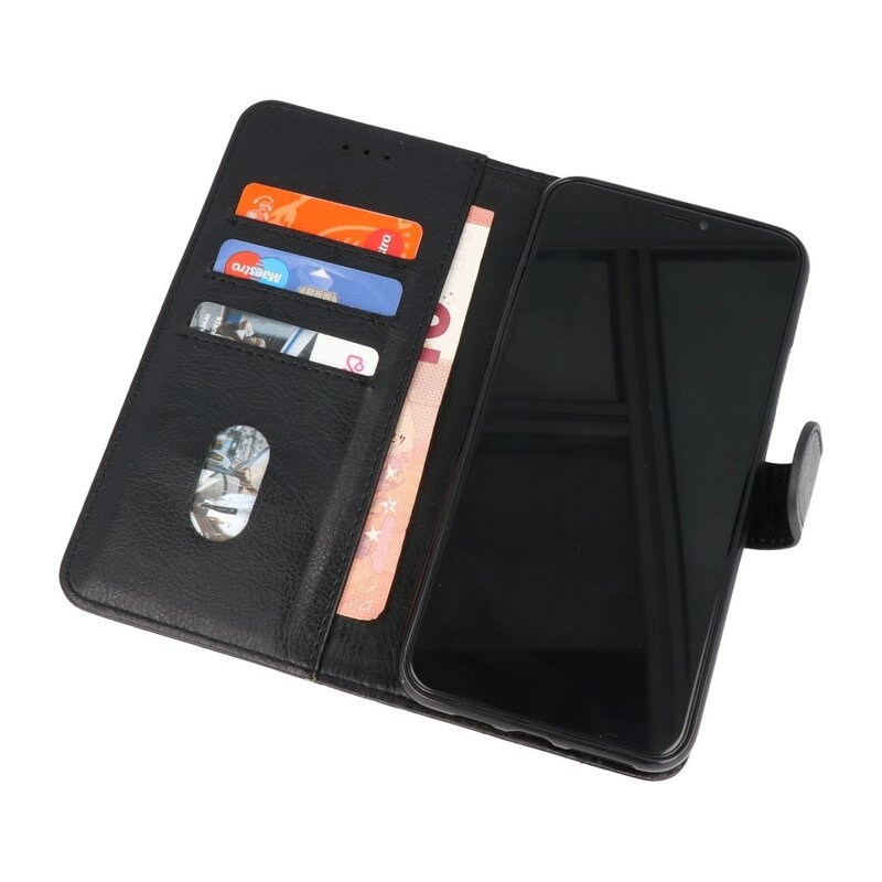 Custodia a portafoglio Bookstyle Custodia per iPhone 13 nera