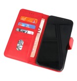 Bookstyle Wallet Cases Etui pour iPhone 13 Pro Max Rouge
