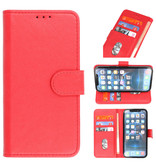 Bookstyle Wallet Cases Etui pour iPhone 13 Mini Rouge