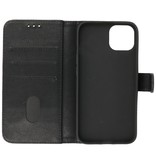 Bookstyle Wallet Cases Hoesje voor iPhone 13 Mini Zwart