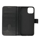Custodia a portafoglio Bookstyle Custodia per iPhone 13 Mini nera