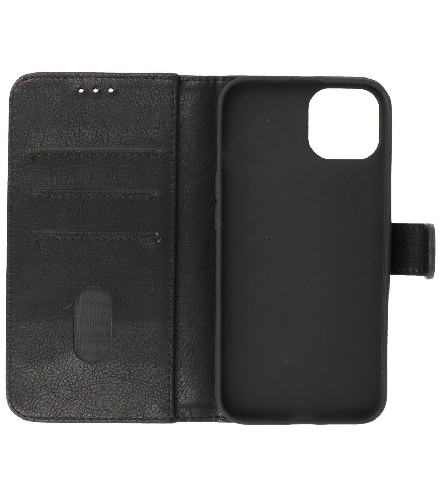 Bookstyle Wallet Cases Hoesje voor iPhone 13 Mini Zwart