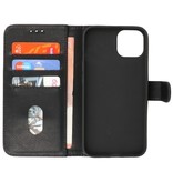 Bookstyle Wallet Cases Hülle für iPhone 13 Mini Schwarz