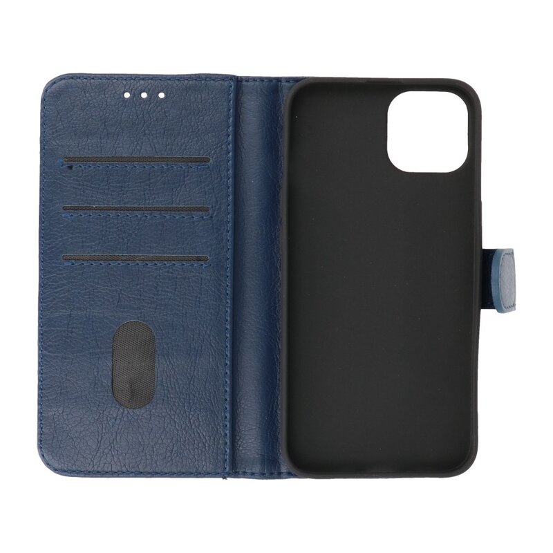 Bookstyle Wallet Cases Hoesje voor iPhone 13 Mini Navy