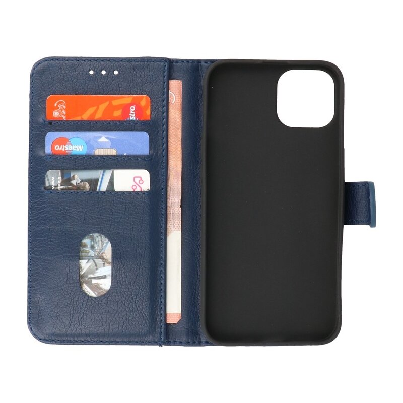 Bookstyle Wallet Cases Hoesje voor iPhone 13 Mini Navy