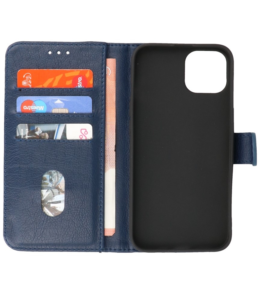 Étui portefeuille Bookstyle pour iPhone 13 Mini Navy