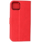 Bookstyle Wallet Cases Hülle für iPhone 13 Mini Rot
