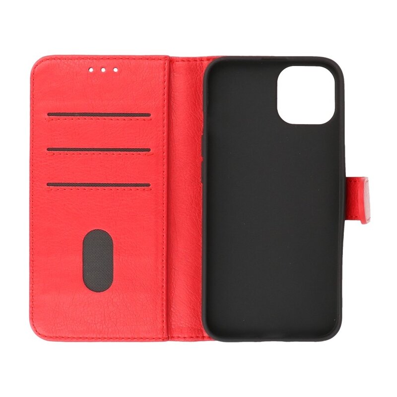 Bookstyle Wallet Cases Etui pour iPhone 13 Mini Rouge