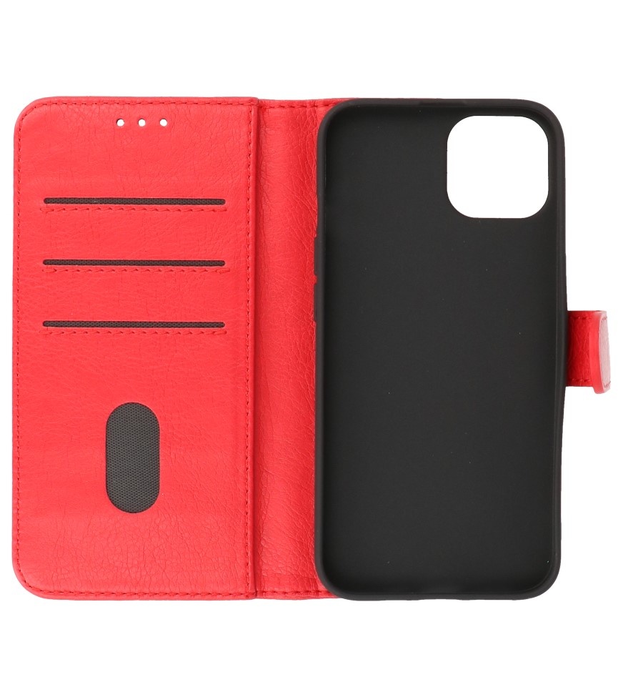 Bookstyle Wallet Cases Etui pour iPhone 13 Mini Rouge