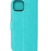 Bookstyle Wallet Cases Hoesje voor iPhone 13 Mini Groen