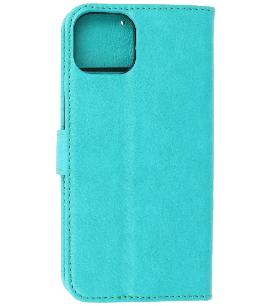 Bookstyle Wallet Cases Hoesje voor iPhone 13 Mini Groen