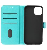 Bookstyle Wallet Cases Hoesje voor iPhone 13 Mini Groen