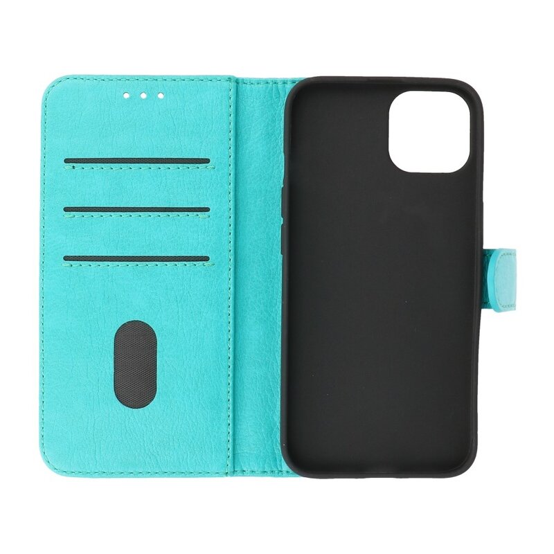 Bookstyle Wallet Cases Hoesje voor iPhone 13 Mini Groen