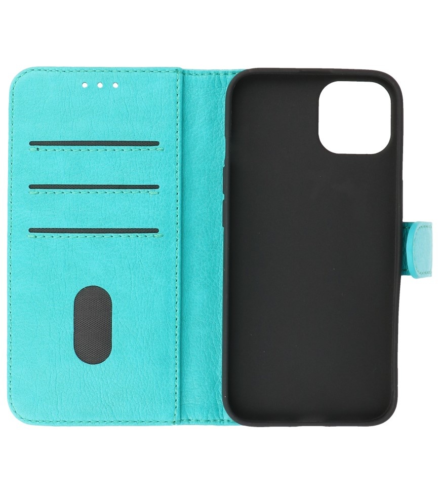 Bookstyle Wallet Cases Etui pour iPhone 13 Mini Vert