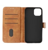 Custodia a portafoglio Bookstyle Custodia per iPhone 13 Mini marrone