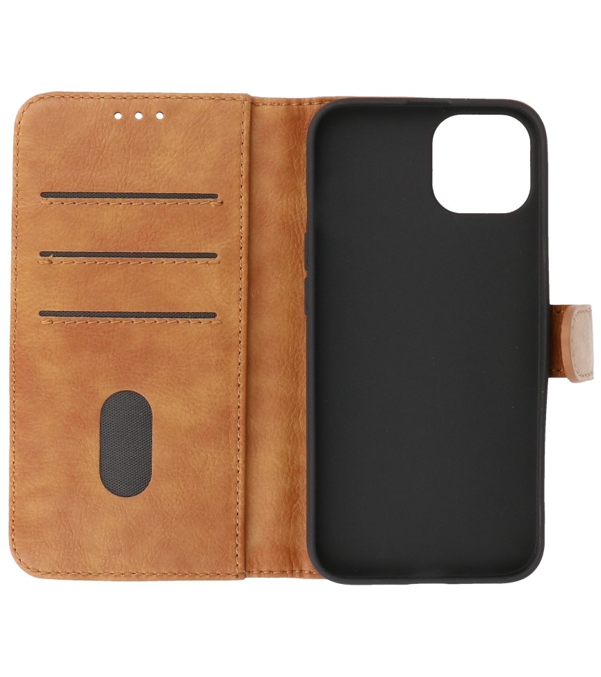 Bookstyle Wallet Cases Case til iPhone 13 Mini Brown