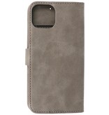 Bookstyle Wallet Cases Hülle für iPhone 13 Mini Grau