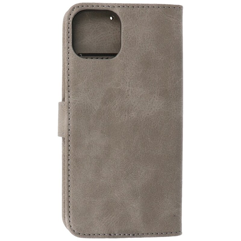Étui portefeuille Bookstyle pour iPhone 13 Mini Gris