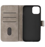 Bookstyle Wallet Cases Hoesje voor iPhone 13 Mini Grijs