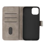 Étui portefeuille Bookstyle pour iPhone 13 Mini Gris