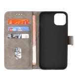 Bookstyle Wallet Cases Hülle für iPhone 13 Mini Grau