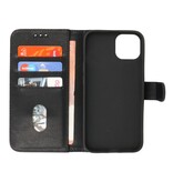Bookstyle Wallet Cases Hülle für iPhone 13 Schwarz