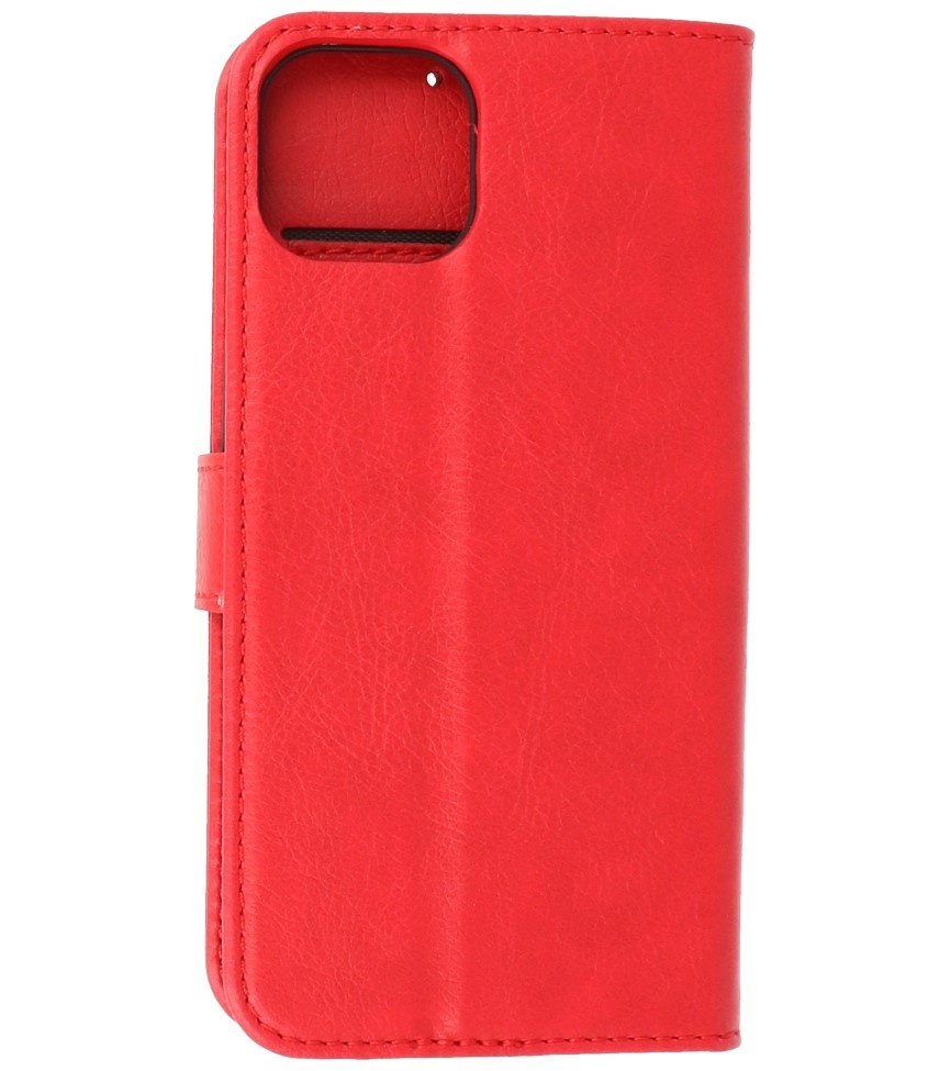 Bookstyle Wallet Cases Etui pour iPhone 13 Rouge