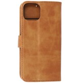 Bookstyle Wallet Cases Hülle für iPhone 13 Braun