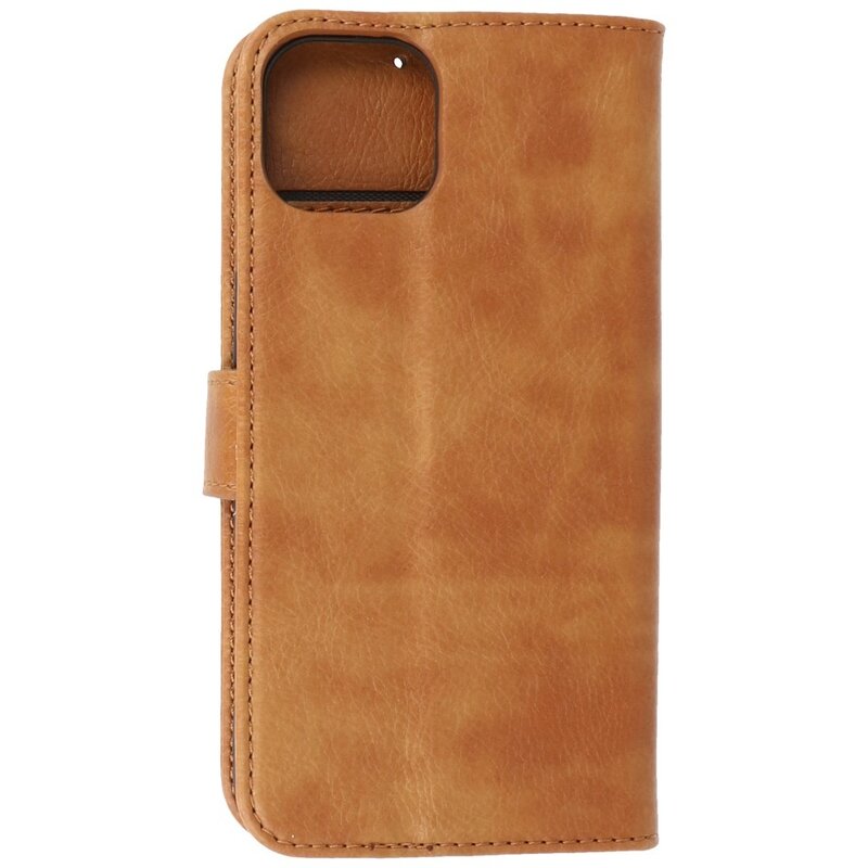 Bookstyle Wallet Cases Hoesje voor iPhone 13 Bruin