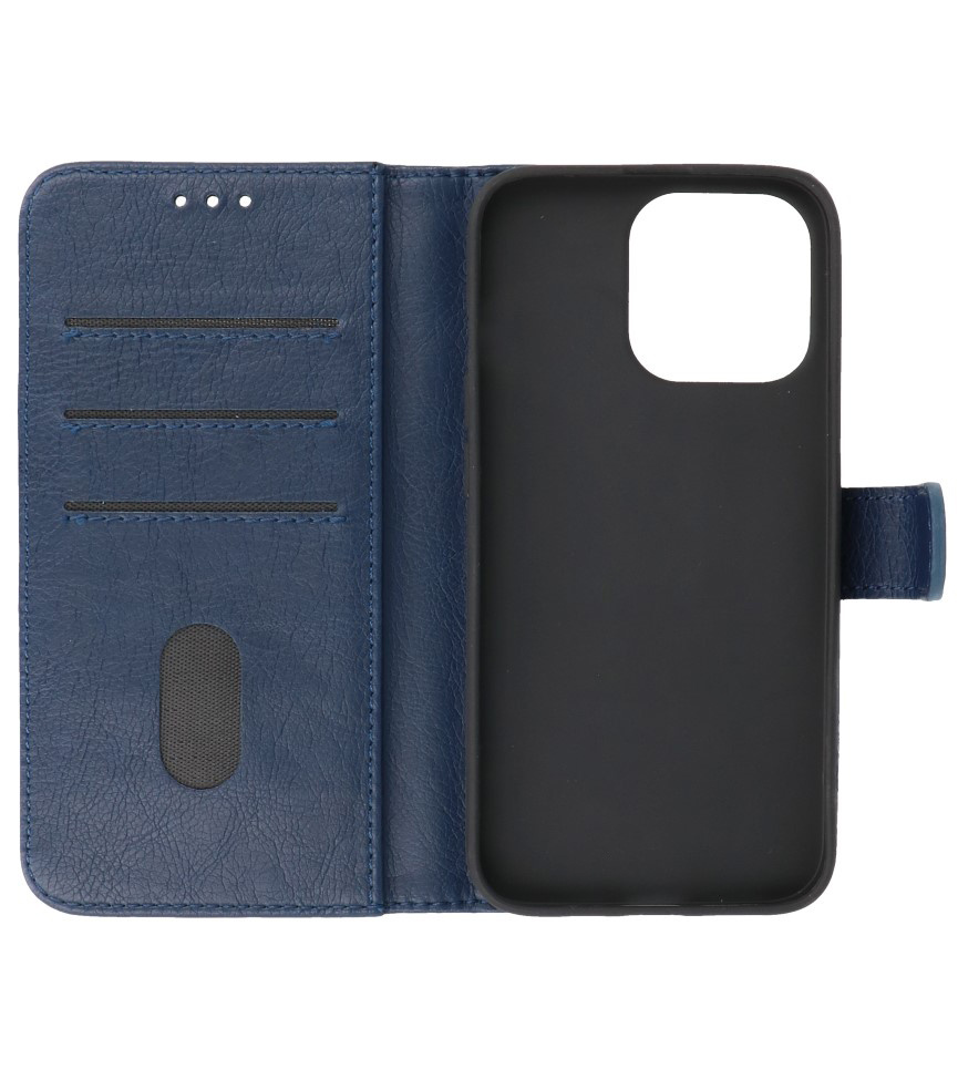 Bookstyle Wallet Cases Hoesje voor iPhone 13 Pro Navy