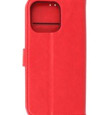 Bookstyle Wallet Cases Hoesje voor iPhone 13 Pro Rood