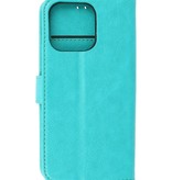 Bookstyle Wallet Cases Hoesje voor iPhone 13 Pro Groen