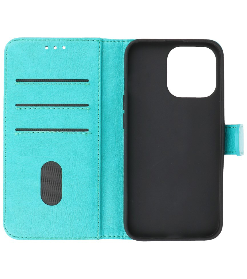 Bookstyle Wallet Cases Hülle für iPhone 13 Pro Grün